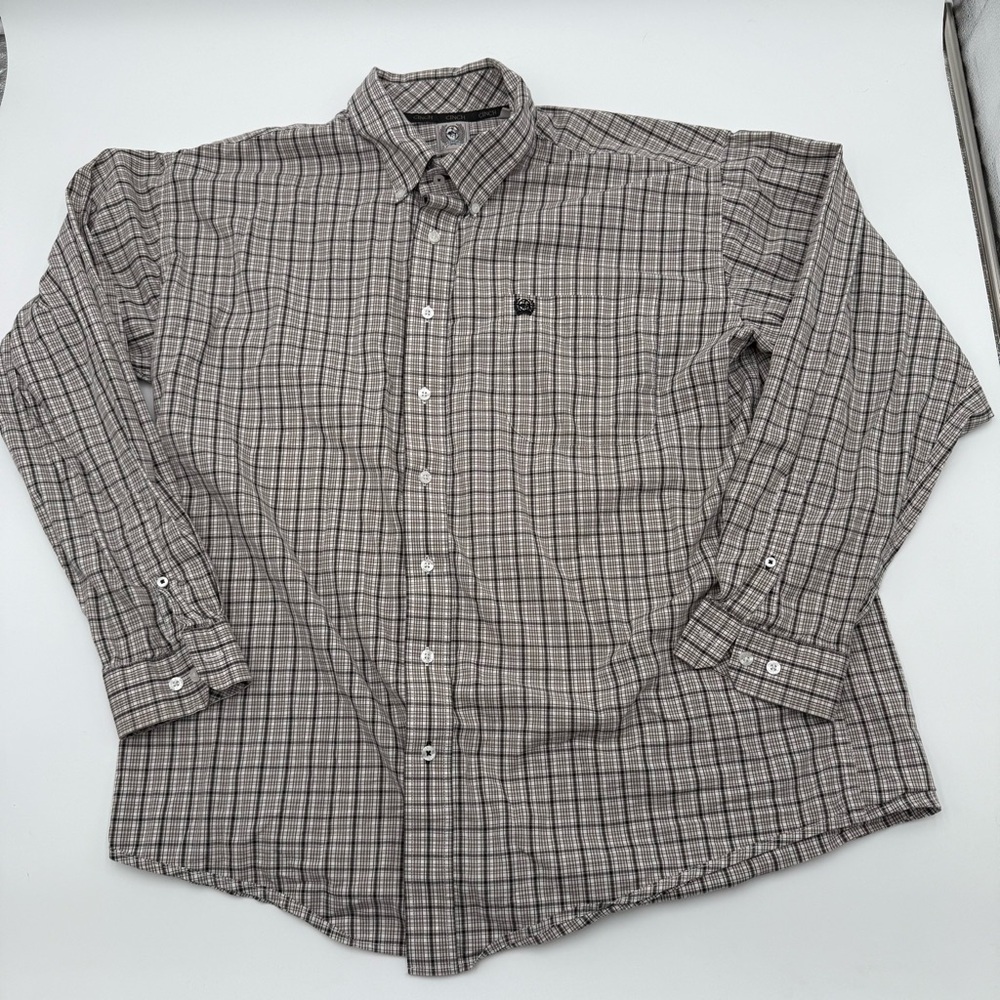 Cinch Shirt Men XL Plaid Button Down Long Sleeve Western Cowboy Rodeo